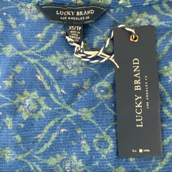 Lucky Brand short sleeve scoop neckline top S XS - Picture 5 of 8